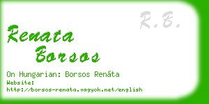 renata borsos business card