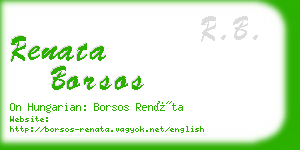 renata borsos business card